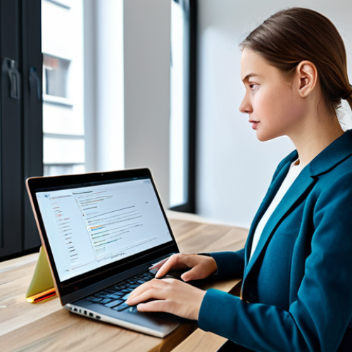 Home 17 코딩교육지도사와 비대면 교육 사례 - Personalized Online Coding Education**
"A young professional woman, fully clothed in smart casual a...