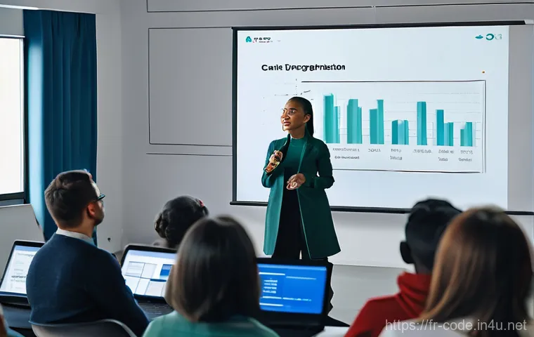 코딩교육지도사 자격증 독학 팁 - **An intensive adult coding bootcamp in a sleek, collaborative workspace.** A diverse group of adult...