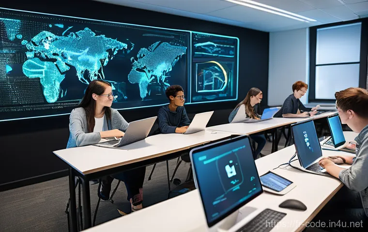 코딩교육지도사와 IT 기술 발전의 상관관계 - **Prompt: AI and Emerging Tech in a Modern Classroom**
    "A brightly lit, spacious, and modern tec...