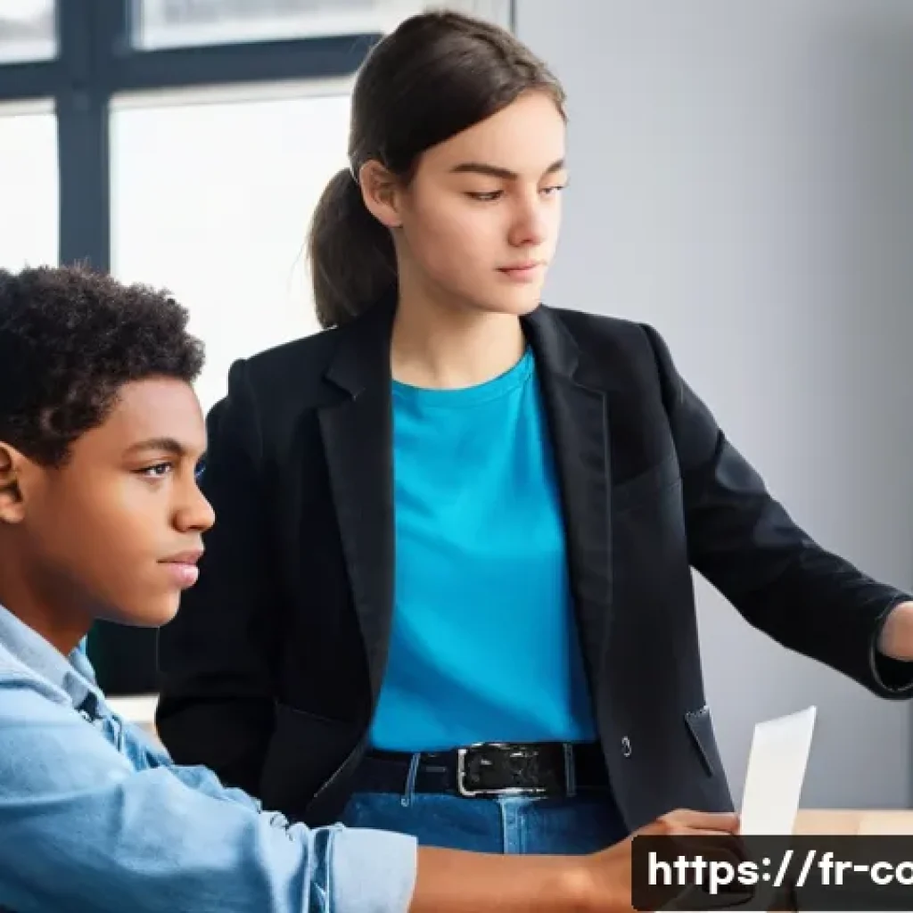 코딩교육지도사와 코딩 교육 교구 리뷰 - **Prompt:** A dynamic, bright, and modern coding classroom in France, focusing on a diverse group of...